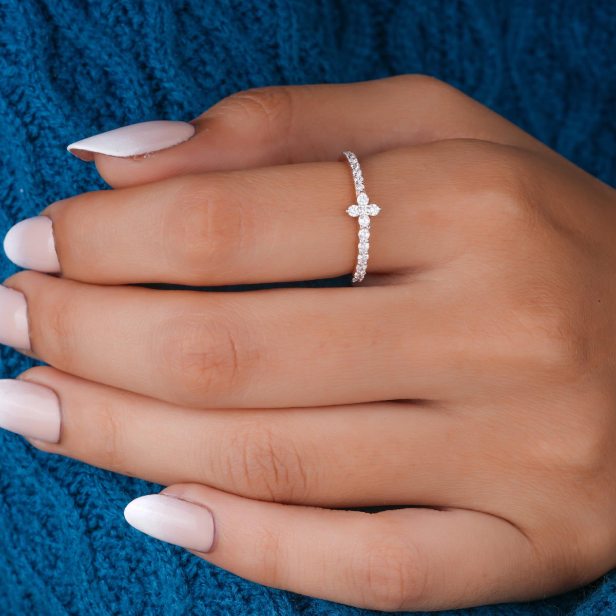 Round Minimalist Lab grown Diamond Ring